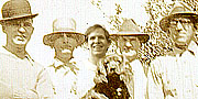 Virtual photo of Scott with his grandfather Amzie, great uncle Spencer, great grandfather Will, and some others.